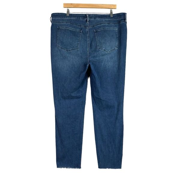 NYDJ Ami Skinny Jeans 20W Blue‎ Raw Hem Side Slit High Rise Stretch Plus - Picture 5 of 12